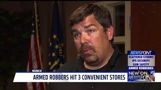Armed robbers hit three convenience stores