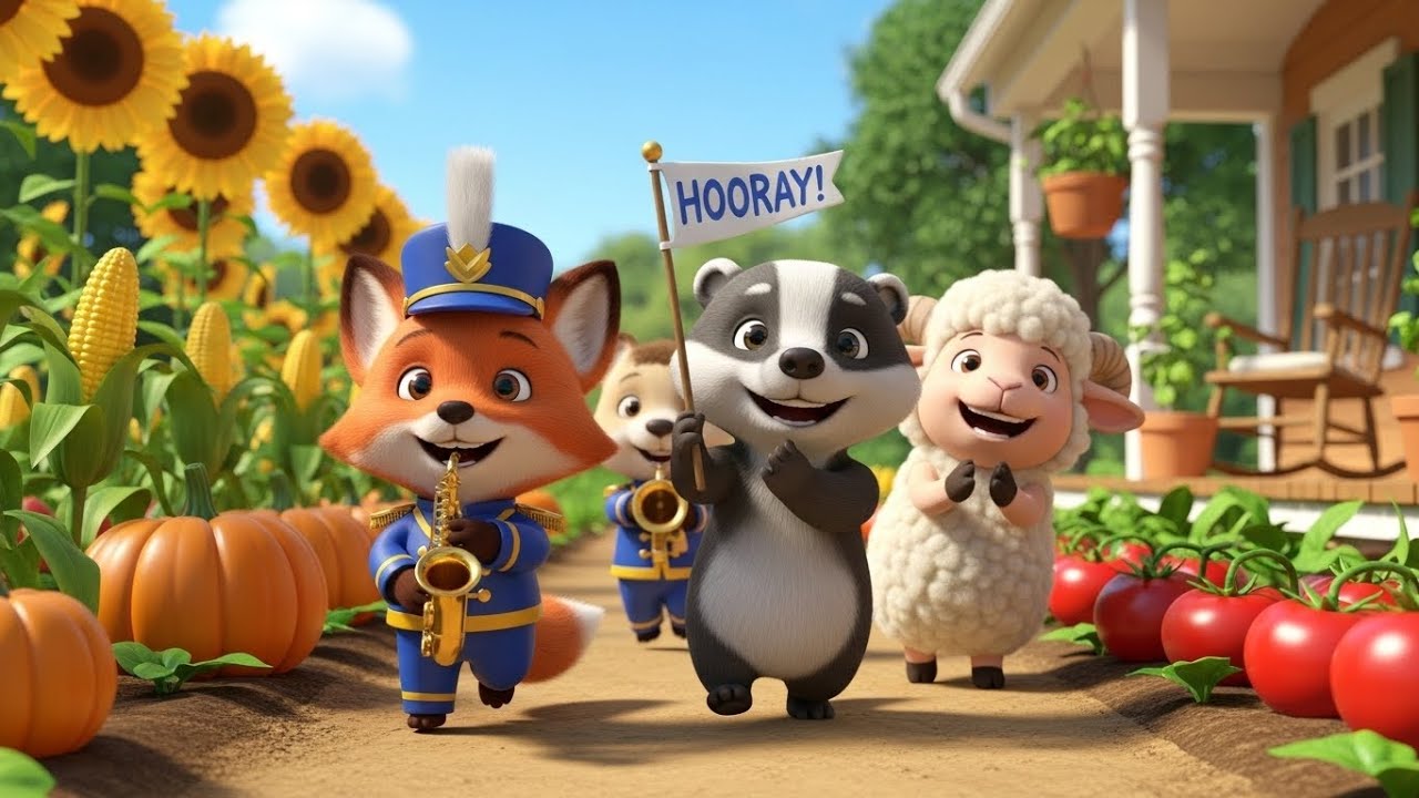 Песенка про парад счастливых сельскохозяйственных животных 🐄🎉 | Веселые песенки и колыбельные для...