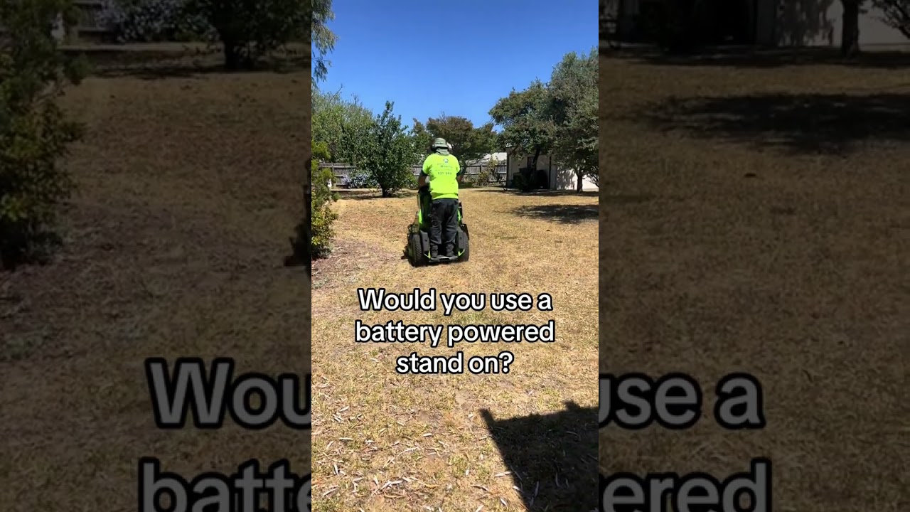 Would you? #lawncare #batterypowered #battery #greenworks #jimsmowing