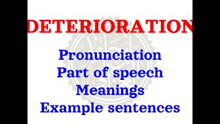 Free Deterioration Pronunciation Watch Online Khatrimaza