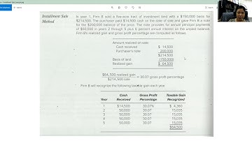 Chapter 8   Installment Sale Method