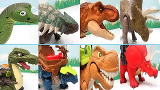 8 Dinosaurs Transformer Dino Robot! T-Rex, Triceratops, Stegosaurus, Apatosaurus