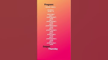 switch statement c Language  # easy explain