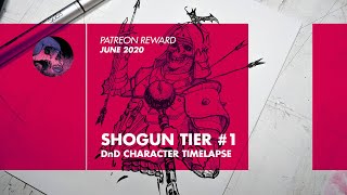 Patreon Shogun Reward, June 2020 DnD Character Drawing