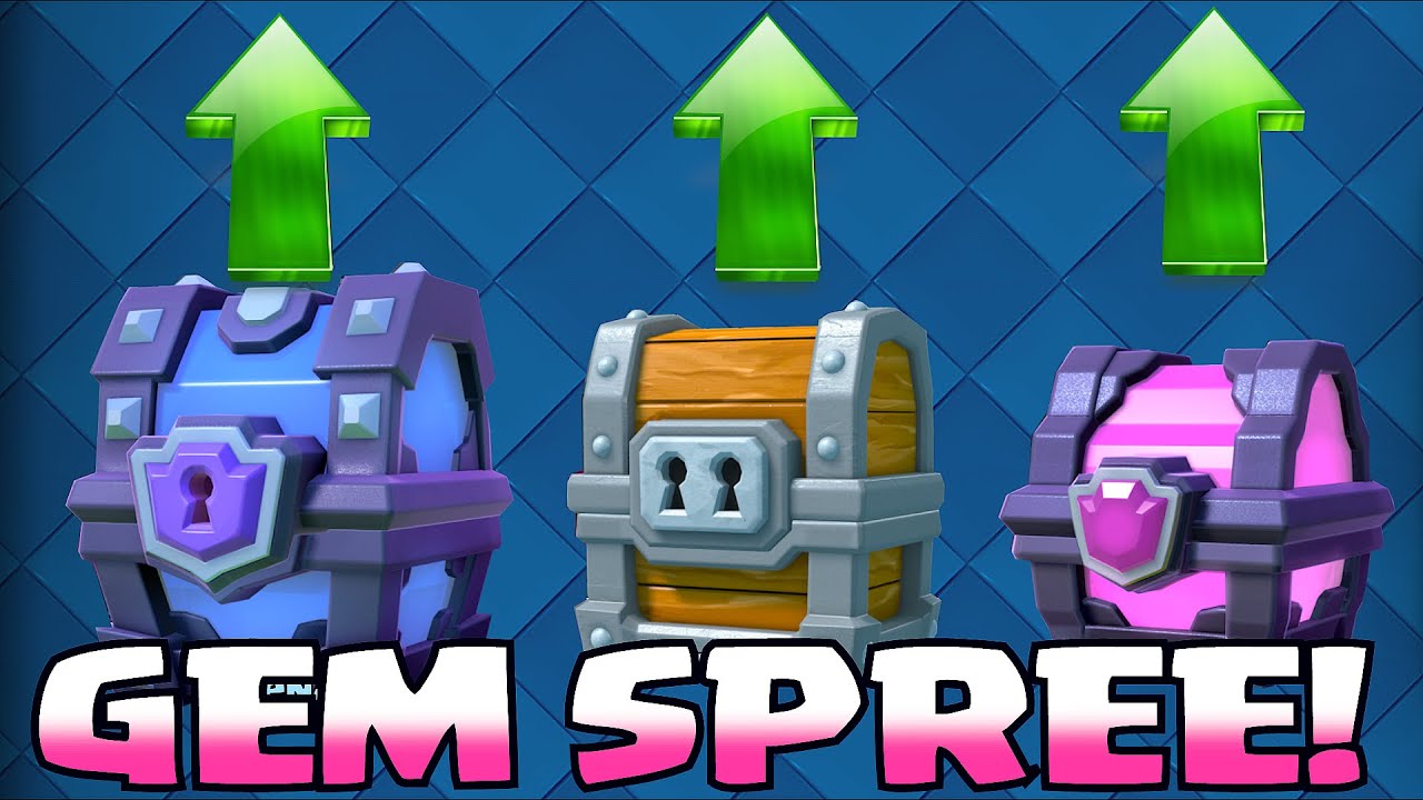 Clash royale - GEM SPREE!! BUYING NEW CARDS!! (Pushing to legendary arena)