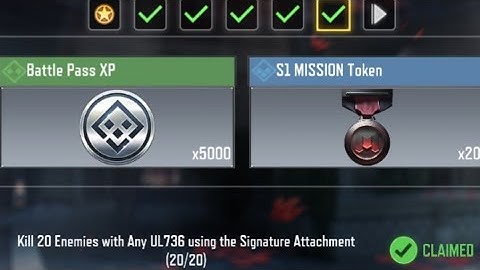 Call of Duty Mobile Kill 20 Enemies with Any UL736 using the Signature Attachment Task Complete