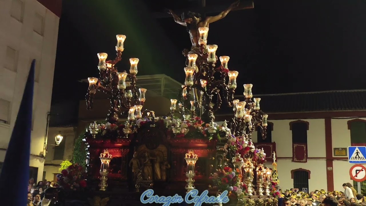 4K Jueves Santo en Pilas (Sevilla) Recogida del Cristo de la Vera Cruz y Nuestra Señora de Belén
