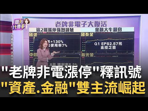 意外!老牌非電子全面大漲 "這兩檔漲停"釋強烈訊號冷門金融翻身!國泰金暴漲 台新.新光合併炒話題│陳斐娟 主持│20240429｜關我什麼事 feat.謝宗霖 蔡明彰 賴憲政