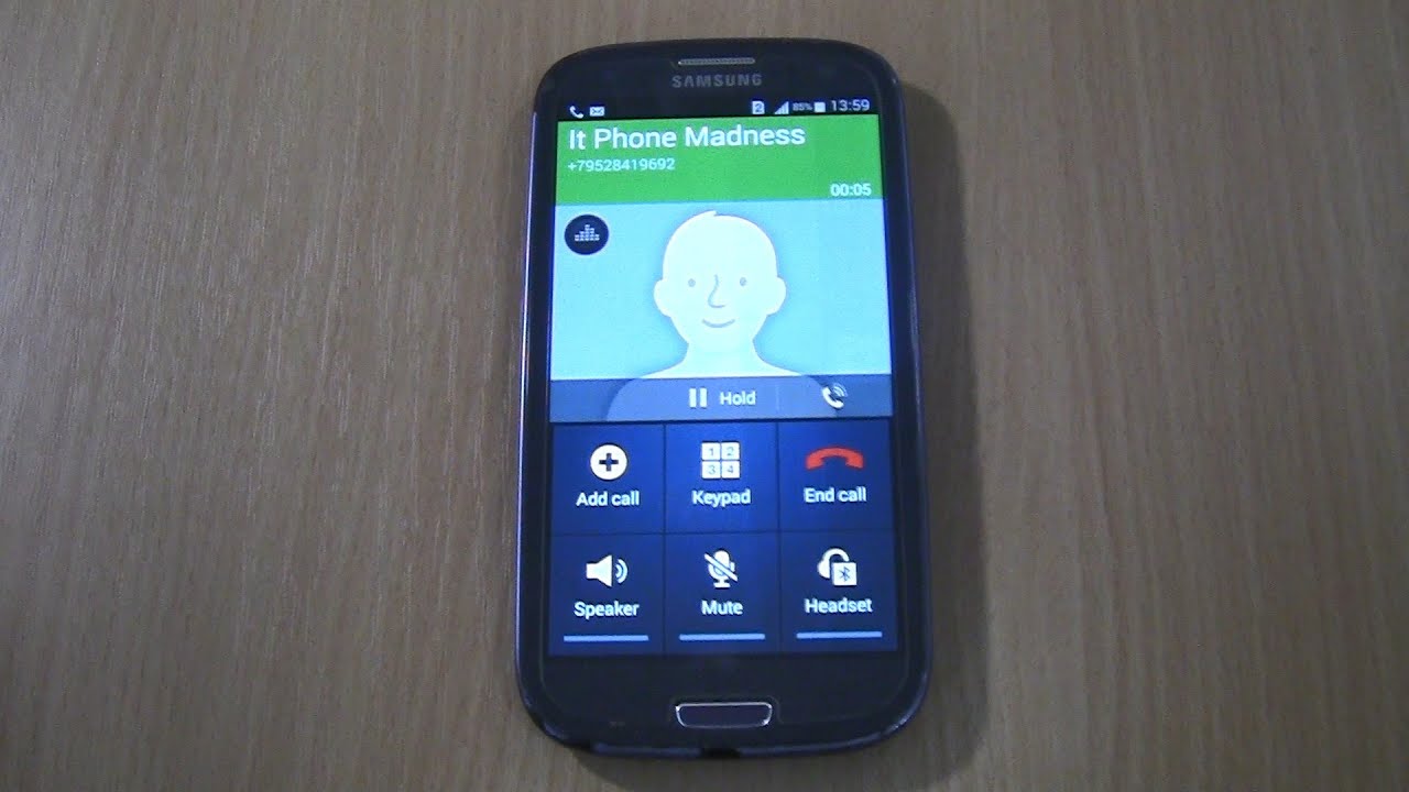 Outgoing call Samsung Galaxy S3 duos - YouTube