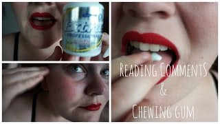 ASMR // Gum Chewing & Reading Comments (Up-close & Soft Whisper)