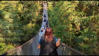 Walking the Lynn Canyon Suspension Bridge at Lynn Valley. North Vancouver, BC Canada. Beautiful!