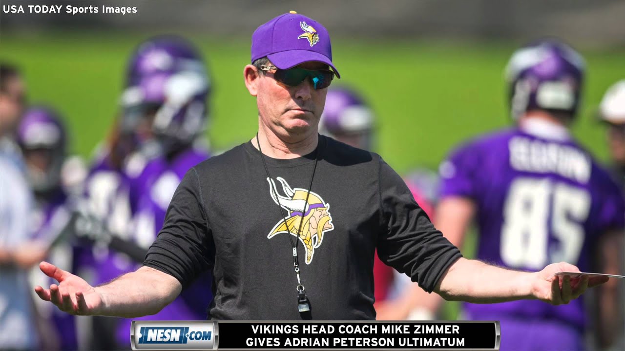 Viking Head Coach Mike Zimmer Gives Adrian Peterson Ultimatum