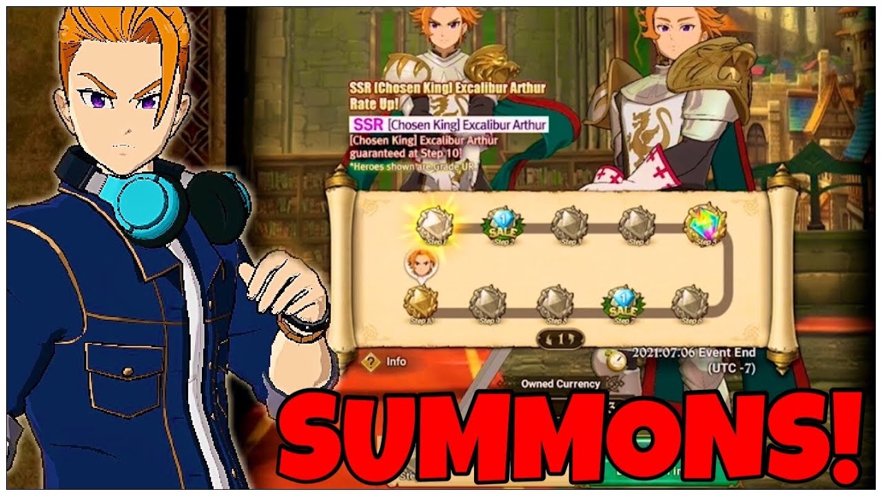 GOD KING OF HUMANITY ARTHUR RAGE SUMMONS | SEVEN DEADLY SINS GRAND ...