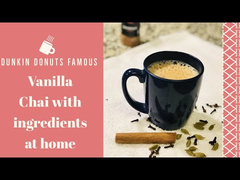 Healthy Homemade Vanilla Chai with Milk & ingredients at home