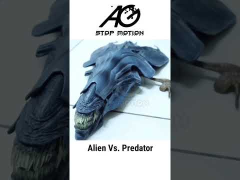 Alien Vs. Predator #alien #xenomorph #yautja #predator #avp #alienvspredator #stopmotion #animation