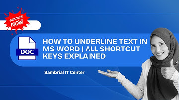 How to Underline Text in MS Word | All Shortcut Keys Explained