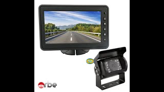 Monitor Tela 7 Polegadas com Câmera de Ré Visão Noturna Bivolt Orbe - CD4148