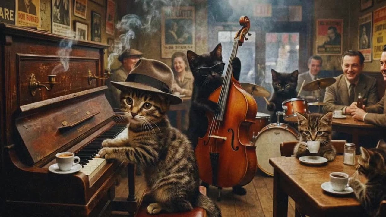 You've been scrolling too long... Relax with Chill Paws Jazz & Blues Lo-fi🐱☕