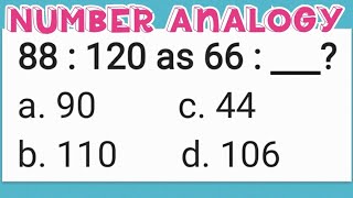 Number Analogy: 88:120 as 66:?