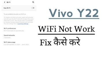 Vivo Y22 WiFi Not Working Problem Solve