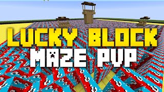 Minecraft RED BLUE LUCKY BLOCK MAZE PVP #3 with The Pack
