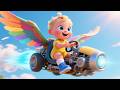 Baby’s Flying Car Adventure 🚗✈️ Fun Kids Song | Magical Vehicle Journey for Toddlers