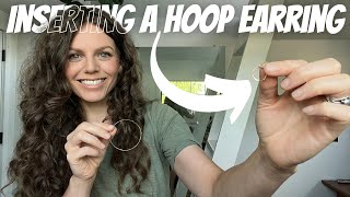 Easiest Way to Insert a Hoop Earring in Less Than 2 Minutes!