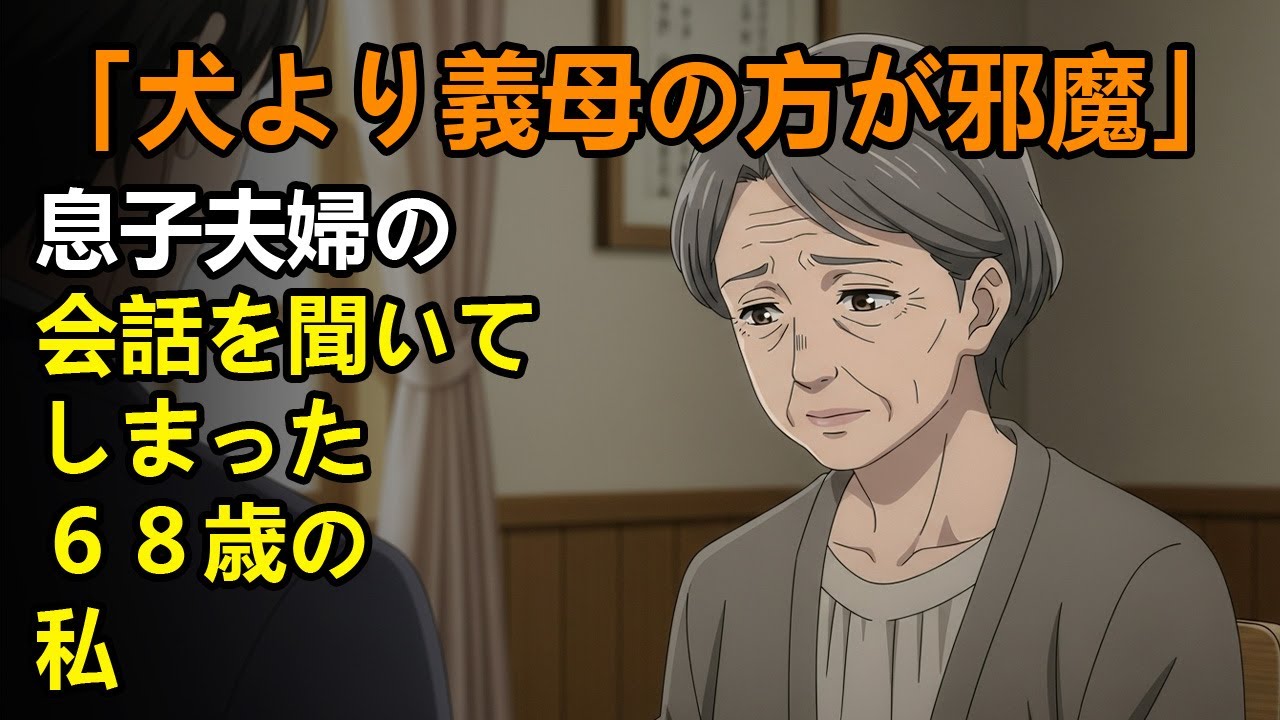 「犬より義母の方が邪魔」息子夫婦の会話を聞いてしまった68歳の私