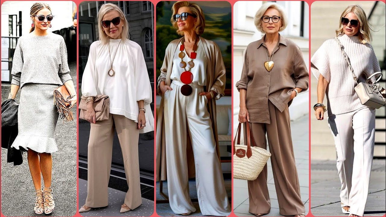 Естественная красота для женщин старше 50, 60, 70 лет! Новинка весны/лета: стильные наряды для же...