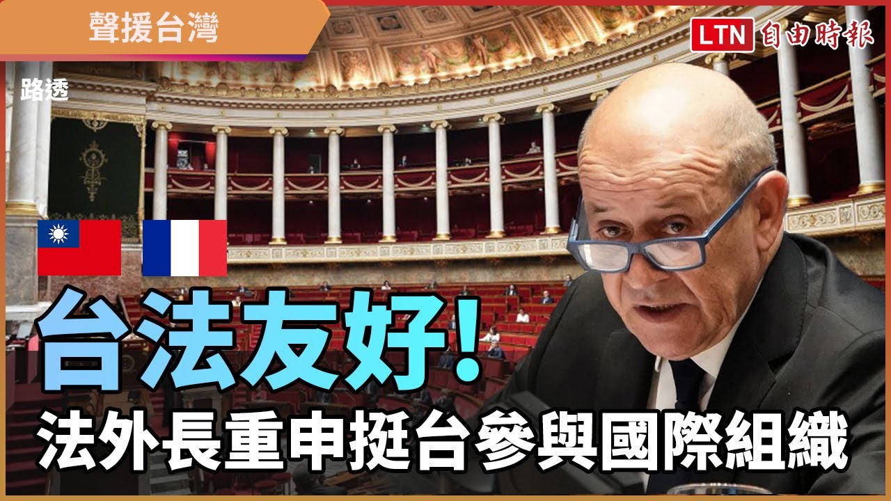 台法友好!法外長重申挺台參與國際組織 台法友好!法外長重申挺台參與國際組織