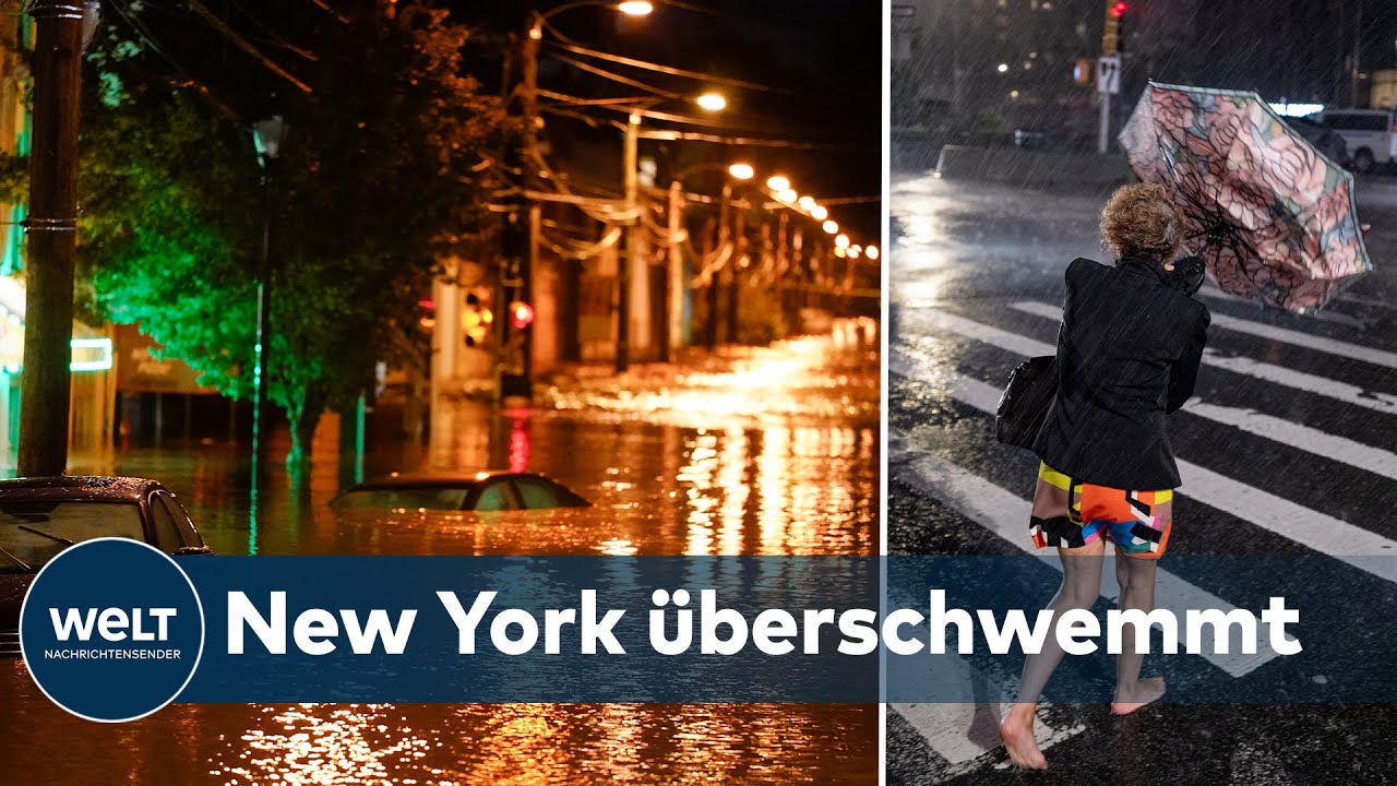 HURRIKAN "IDA" TRIFFT NEW YORK: Rekord-Regenfälle überfluten New Yorker U-Bahn