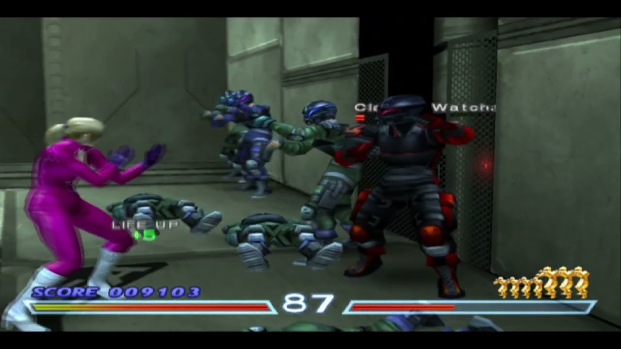 Tekken 4 Nina Pink tekken force Kneel kick (after defeat the boss) Nina Back pain