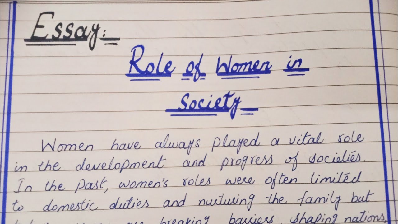 essay on role of women in society| english essay on role of women ...