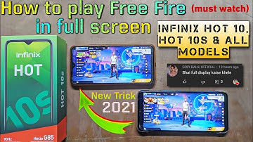 How to play free fire in full screen - Infinix hot 10 & hot 10s | 2021 new trick🔥