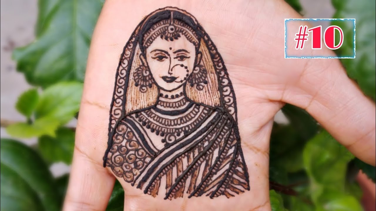 Best 4 Pencil Mehndi Design || Easy Bridal Mehndi Designs For Hand's ||  Pencil Shading Mehndi Design - YouTube
