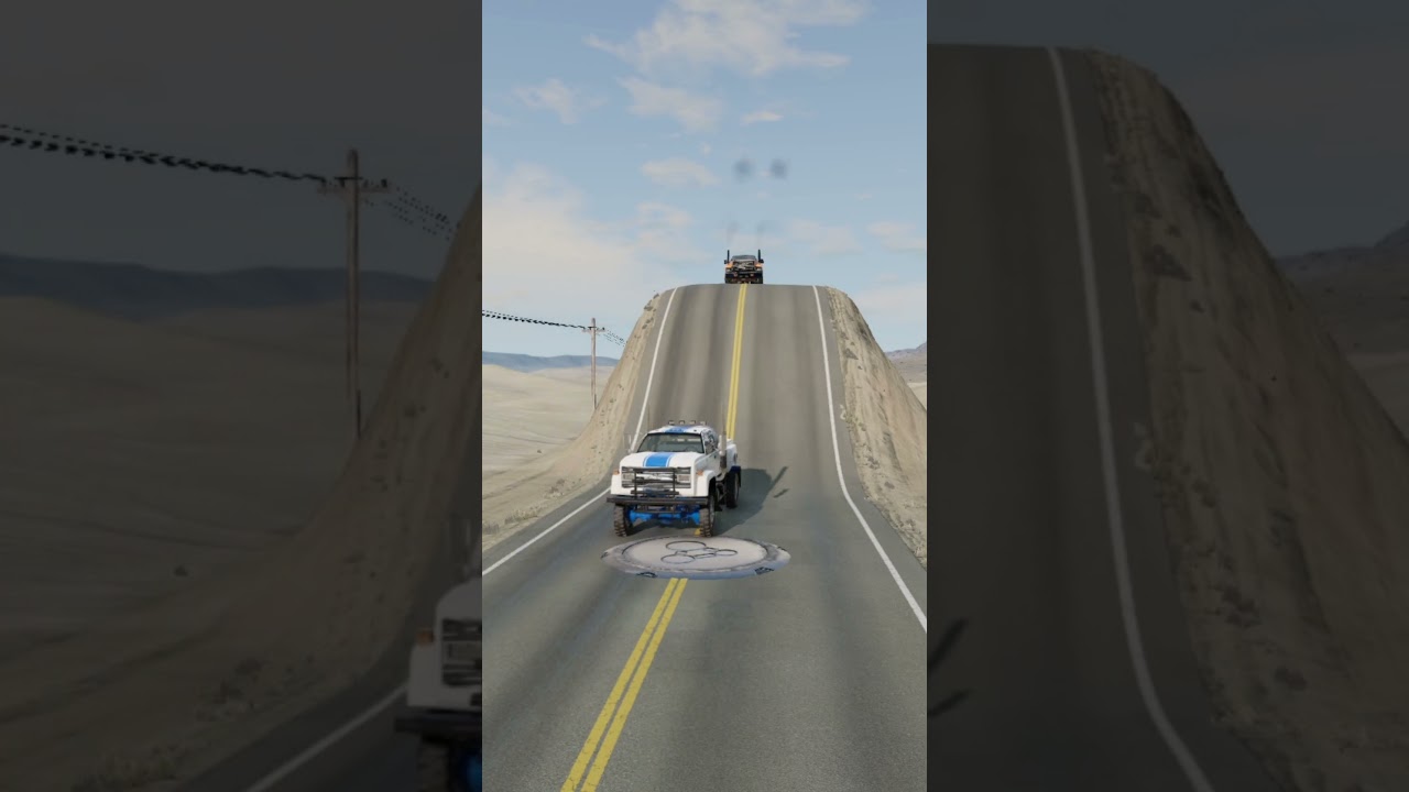 Fire Cars vs Giant Pit Bollards Crashes😑 - BeamNG.Drive