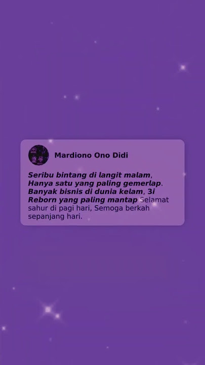 ✨ Seribu Bintang di Langit Malam, Hanya Satu yang Paling Gemerlap ✨#3iReborn, #bisnisonline