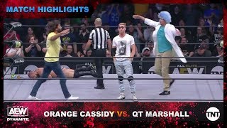Orange Cassidy Casually Enters the AEW Ring and Drop Kicks QT Marshall out of the Ring