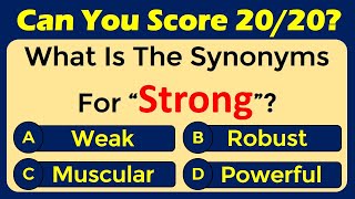 SYNONYMS QUIZ | Can You Score 20/20? | WORD WIZARDRY screenshot 1
