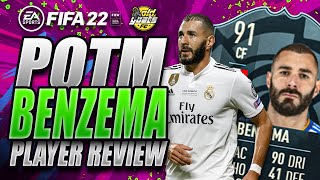 POTM BENZEMA FIFA 22   LA LIGA POTM BENZEMA - FIFA 22 ULTIMATE TEAM - 91 BENZEMA PLAYER REVIEW