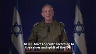 A Special Message from IDF Spokesperson RAdm. Daniel Hagari on the IDF Values and Code of Conduct