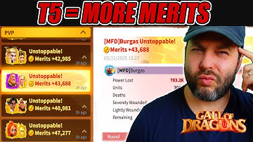 Call of Dragons: T4 vs T5 – Which Kills Give More Merits?