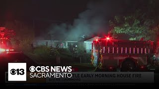 Crews battle early morning house fire on 60th Avenue in Sacramento