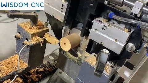 Automatic feeding small wood lathe for external cutting and drilling