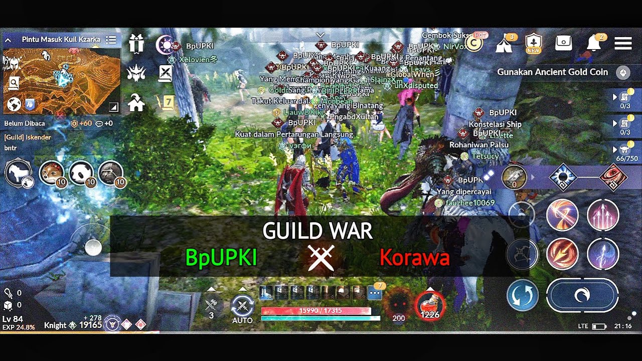 Guild War "BpUPKI vs Korawa" | Black Desert Mobile - Dandelion
