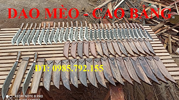 Dao Mèo Phúc Sen Cao Bằng, Vỏ Cán Gỗ Cẩm Chỉ Quý Hiếm Chất Lượng Cao, Tại Làng Rèn Phúc Sen