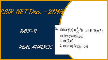 CSIR NET Dec. -2018 Part-B Real Analysis Q. no. -26
