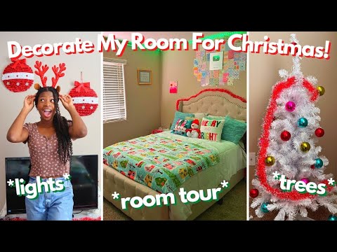 DECORATE My Room For CHRISTMAS With Me! 2022 Christmas Room ...