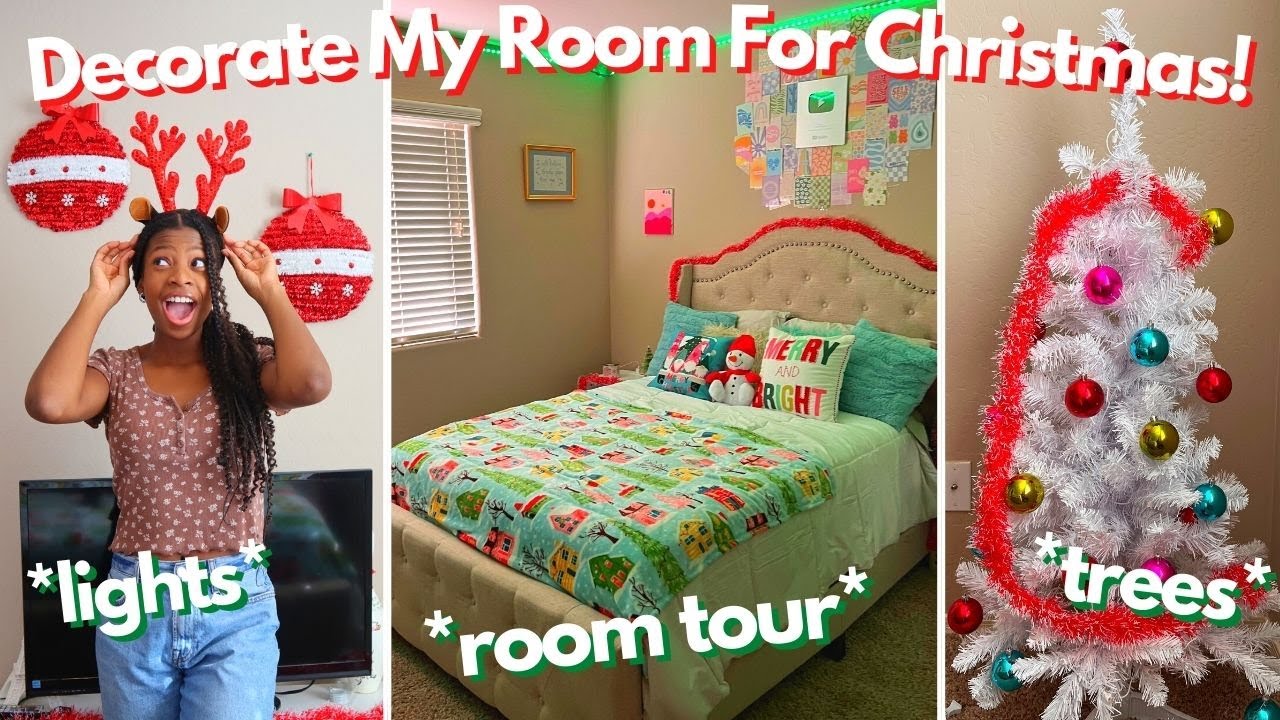 DECORATE My Room For CHRISTMAS With Me! 2022 Christmas Room ...