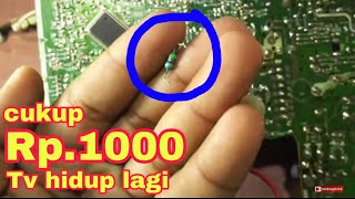 Tv polytron slim led indikator berkedip cepat